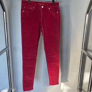 MK Vibrant Red Velour Pants
